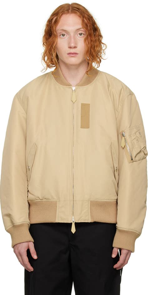 bomber burberry|Burberry bomber jacket beige.